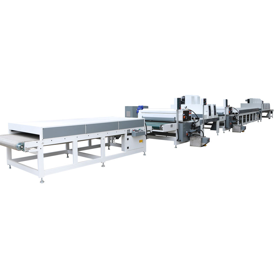 Wood Flooring Finishing System with 600mm Coating Width and Adjustable Coater