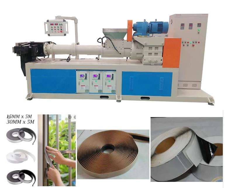 Butyl Rubber Extrusion Machine for Aluminium Foil Rolls Laminating Coating Machine for Butyl Sealant Strips Waterproof Tapes