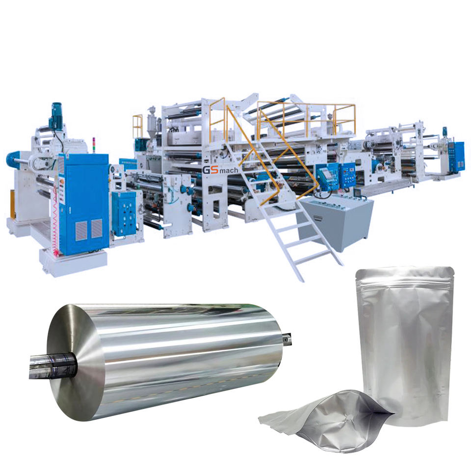 PE Extrusion Laminating Machine Aluminum Foil / Paper / Nonwoven Coating Laminating Machine