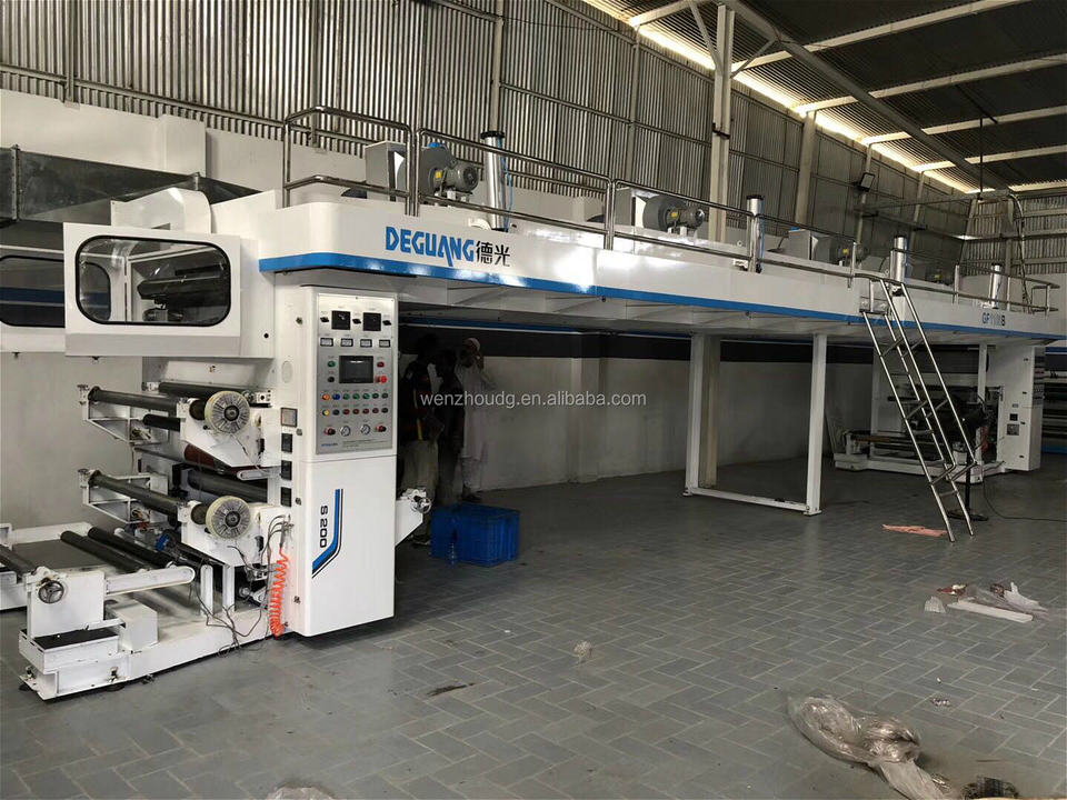 Plastic Film Extrusion Roll to Roll Laminating Coating Machine with 150mpm for BOPP, PE, PET, PVC Two Layer