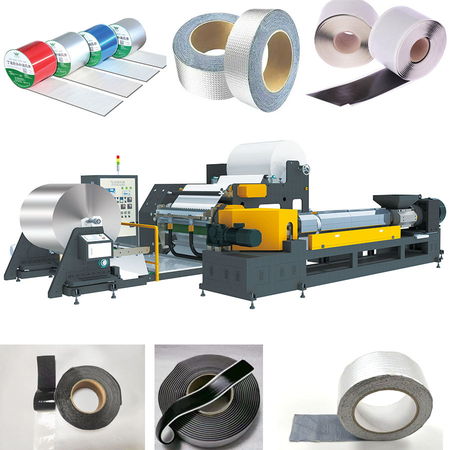 Full Automatic Melt Glue Adhesive Tape Extrusion Coating and Laminating Machine for PE/PA Butyl Rubber Strips Tape