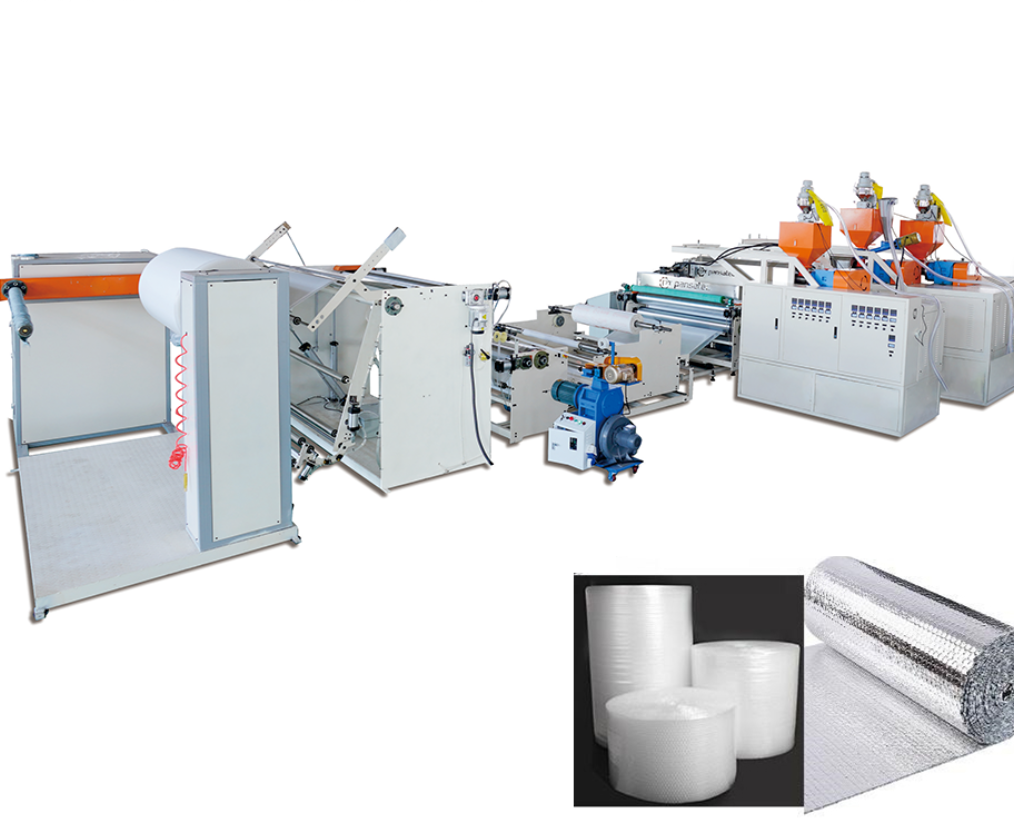 Pansatec Design 5 Layers 2 Screws EPE Foam Aluminum Foil Laminated Air Bubble Film Machine PE HDPE LLDPE Sheets Motor PLC