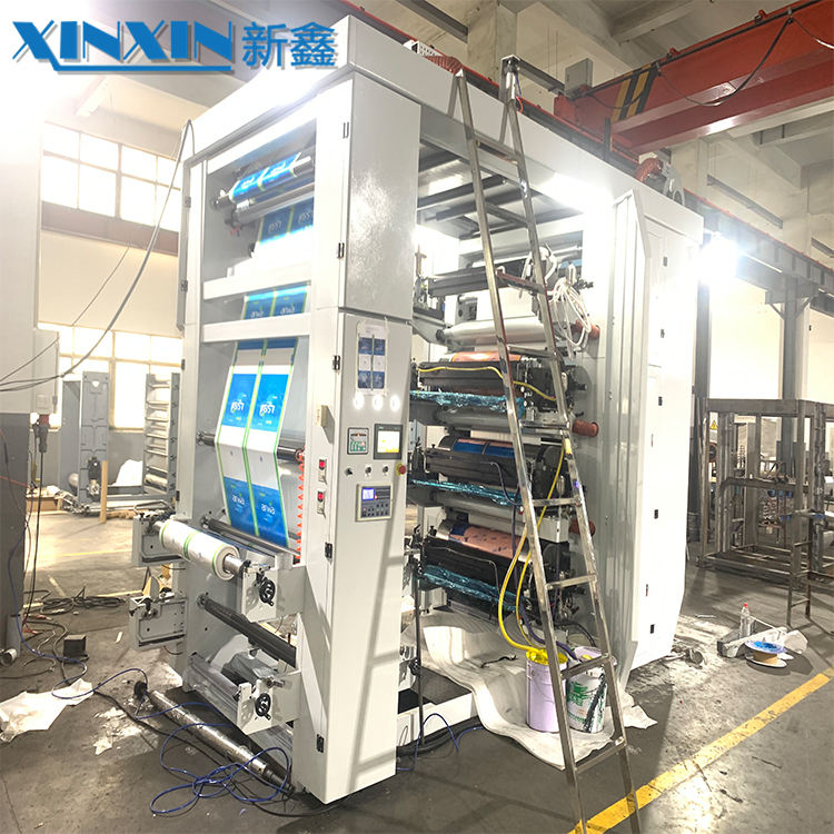 8 Colour Flexo Label Printing Machine Flexographic Printing Machine for Plastic Polypropylene Bags