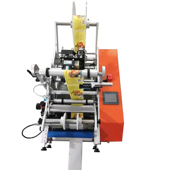 Semi Automatic Double Side Labeling Machine Round Bottle Labeling Machine