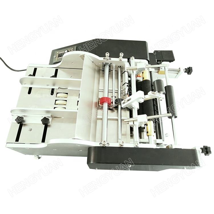 Semi-automatic Cold Wet Glue Paper Round Medical Alcohol Bottle Labeling Machine