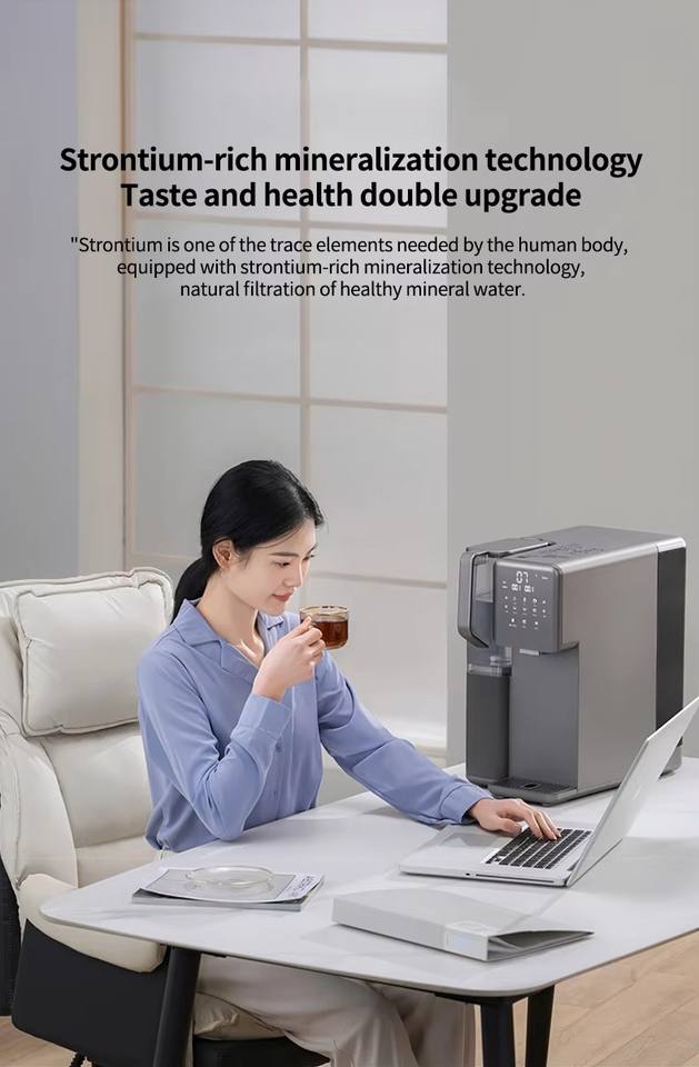 2025 Latest Strontium Rich Mineral Water Desktop 5-stage RO Water Purifier With TDS Detection Function
