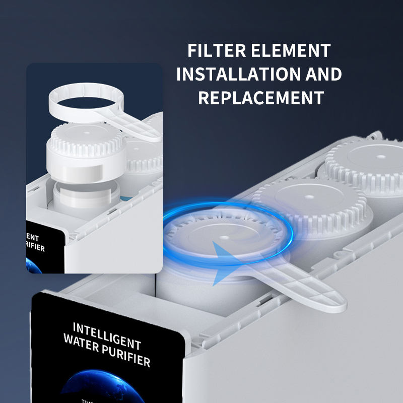 Electric Desktop Reverse Osmosis Water Purifier Household Hotel RO System Tankless Plastic Material Water Filter