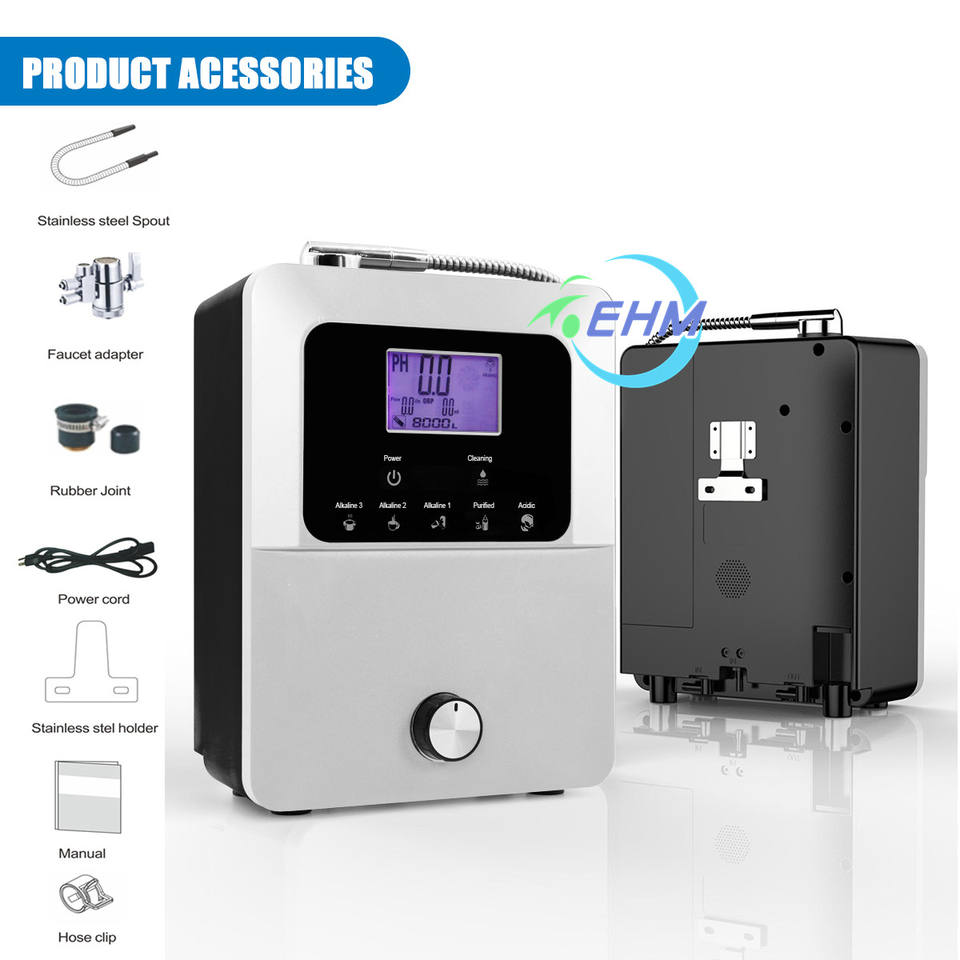 Alkaline Water Ionizer 11 Plates Touch Control Panel Hydrogen Water Generating Machine OEM Water Ionizer Purifier