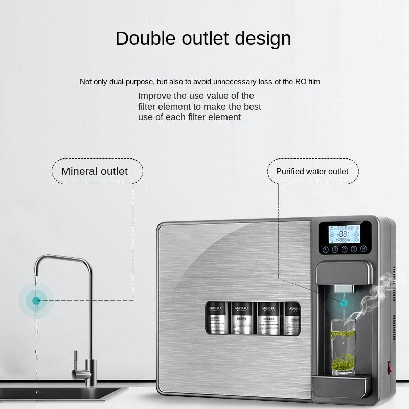 High Wall-Mounted Domestic RO Water Purifier with Cold Filtration and Instant Heat Integrator for Household Use