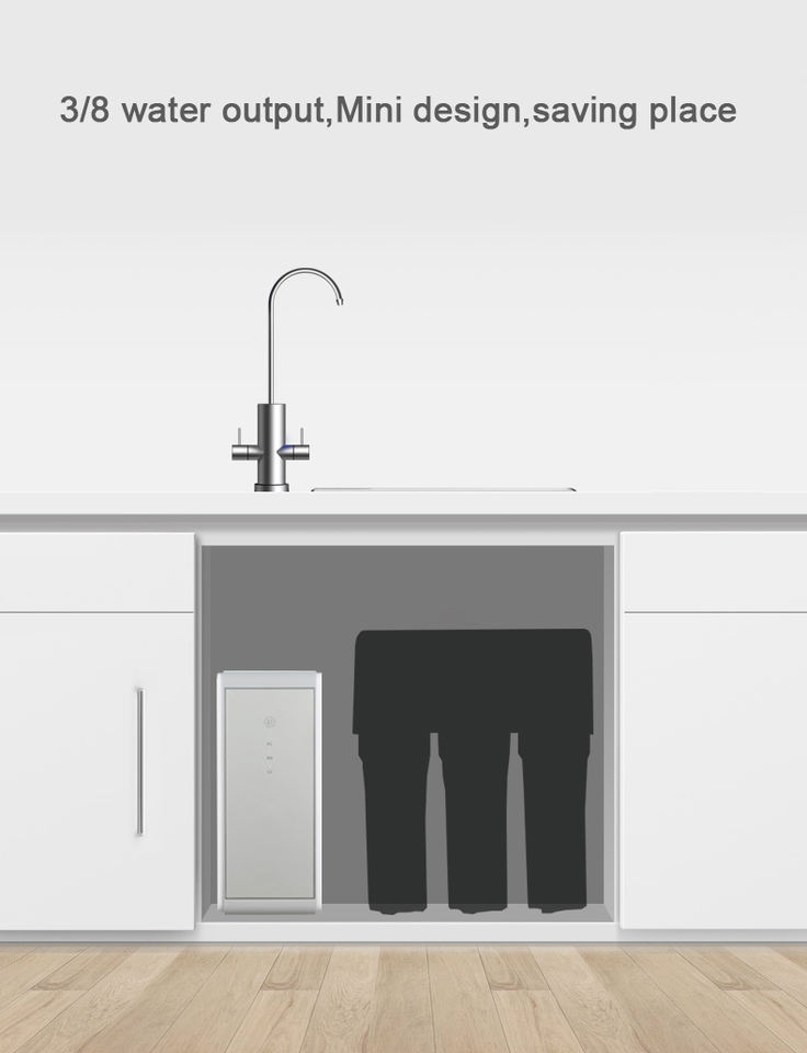 QR05 RO Tankless Water Purifier Under Sink Double Water Way 4 Stage Water Purifier