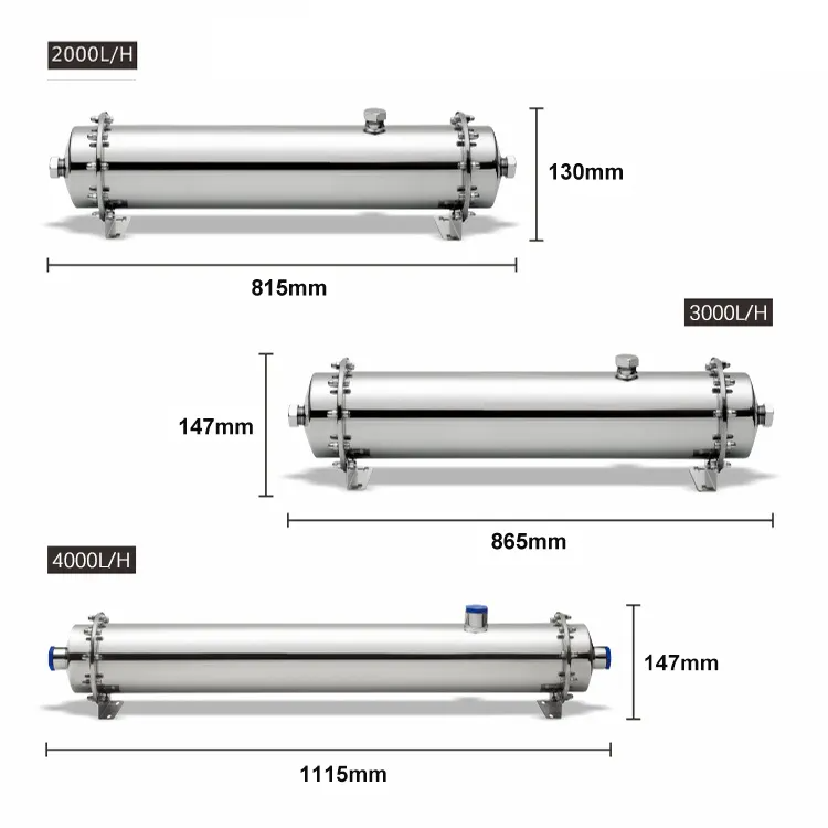 2025 Durable 5000LPH Dual-line Maternal and Infant Steel Household Water Purifier for UF Carbon Filters Under Kitchen Sinks