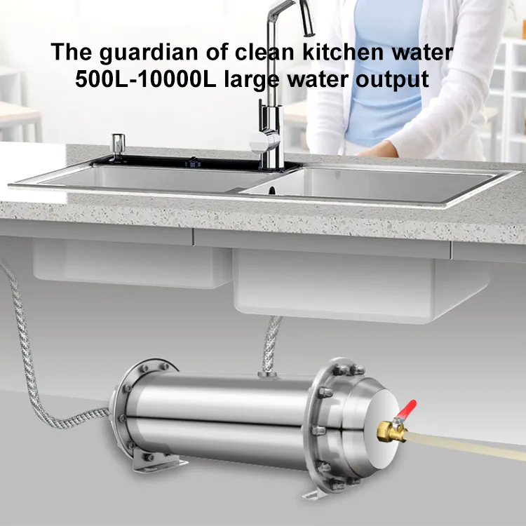 2025 Durable 5000LPH Dual-line Maternal and Infant Steel Household Water Purifier for UF Carbon Filters Under Kitchen Sinks