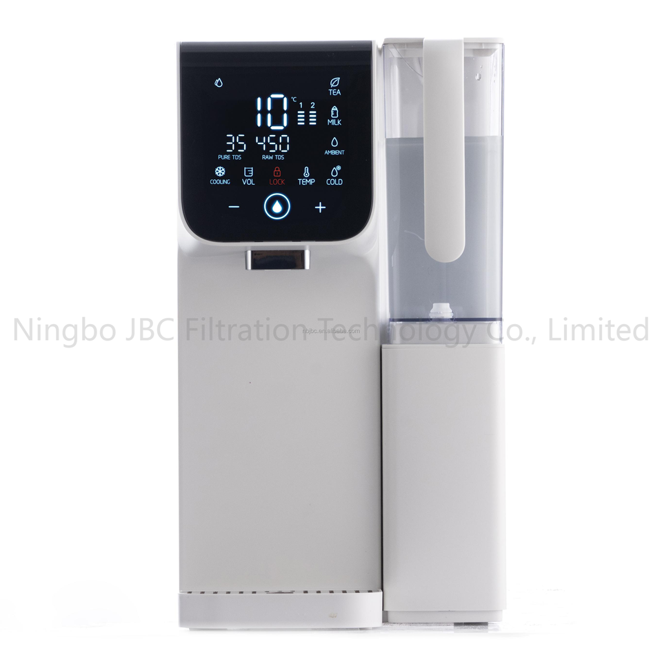 The Zero Installation Countertop Reverse Osmosis System Water Purifier Provides and Cold Water for Household Use.
