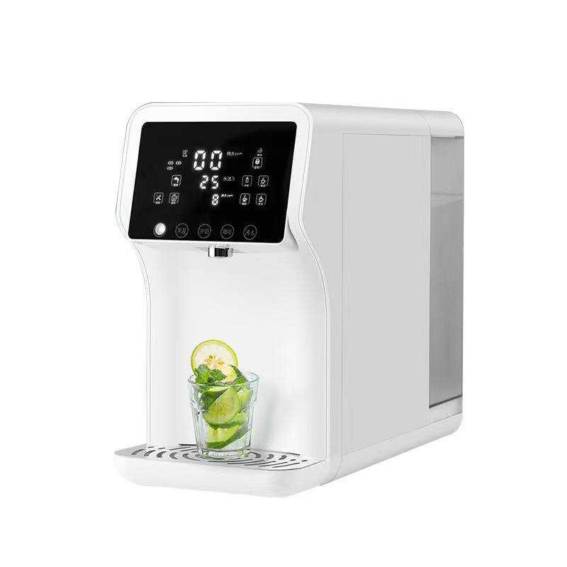 Household Desktop Reverse Osmosis Water Purifier Electric Class 3 RO System with Self-Cleaning Feature Tankless Plastic Material