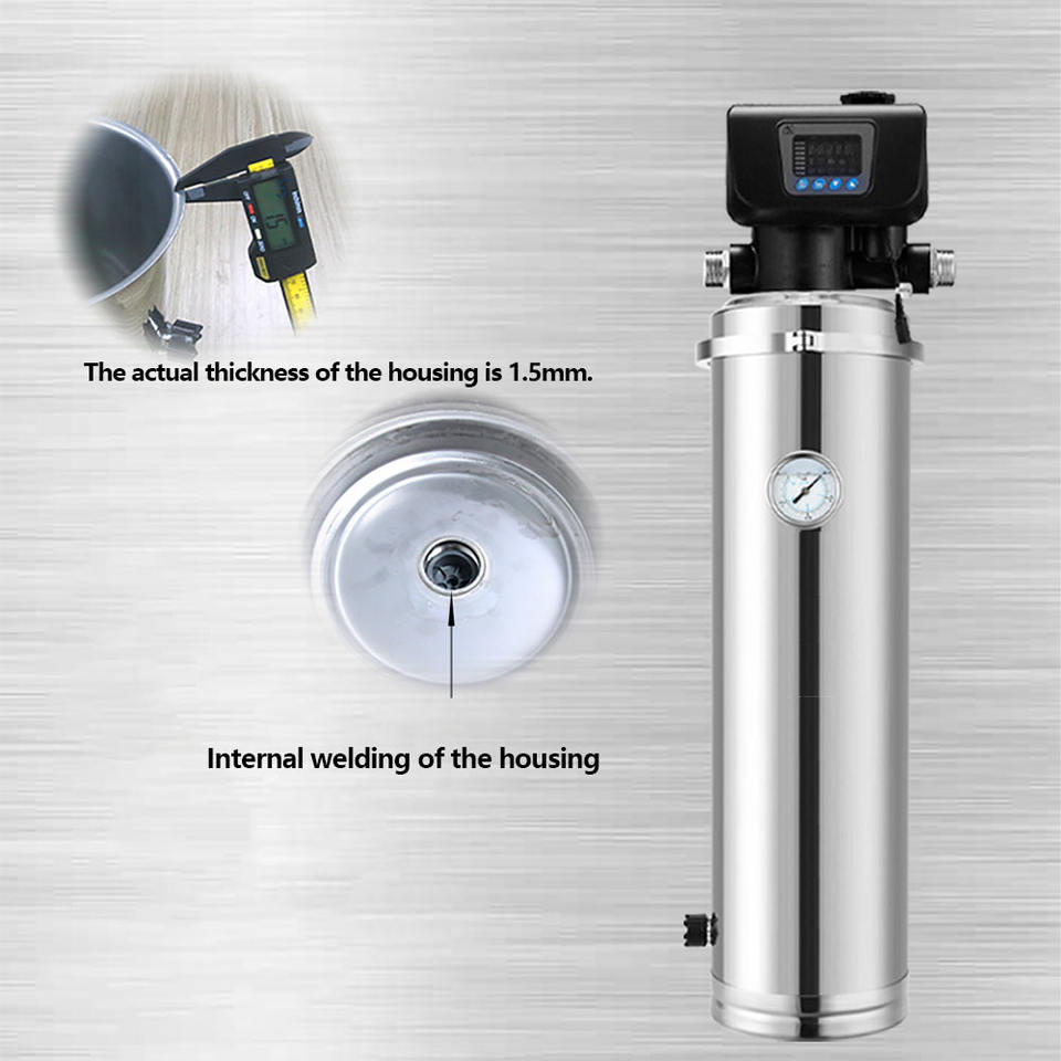 304 Stainless Steel Whole House Water Filter System Large Flow Central Water Purifier for Home Outdoor Use