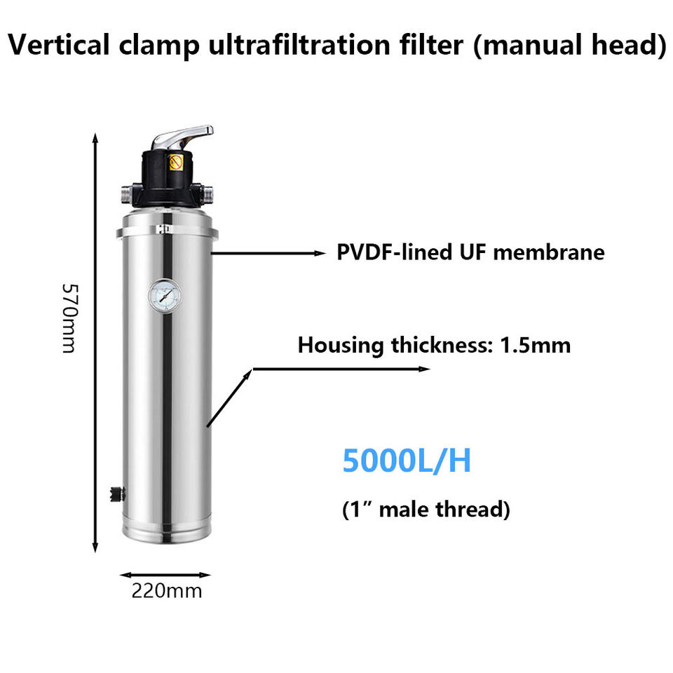 304 Stainless Steel Whole House Water Filter System Large Flow Central Water Purifier for Home Outdoor Use