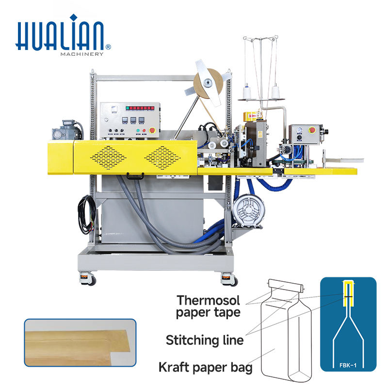 Hualian FBK-13DC Automatic Industrial Sealing Machine Continuous Bag Sewing Stitching Packing Machine for 25kg Heavy Bag