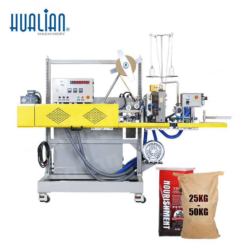 Hualian FBK-13DC Automatic Industrial Sealing Machine Continuous Bag Sewing Stitching Packing Machine for 25kg Heavy Bag