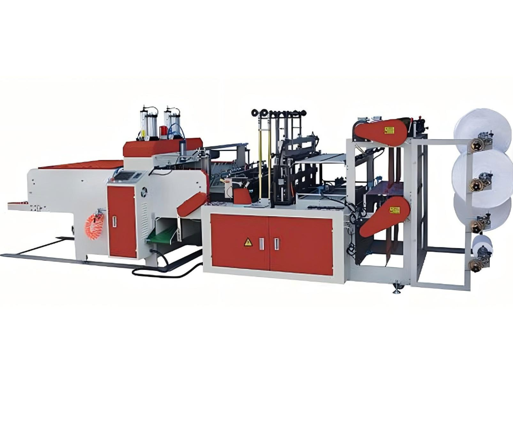 Automatic Double Layers 4 Line Cold Cutting T-shirt Bag Making Machine 240-480pc/min Cutting Bag Making Machine