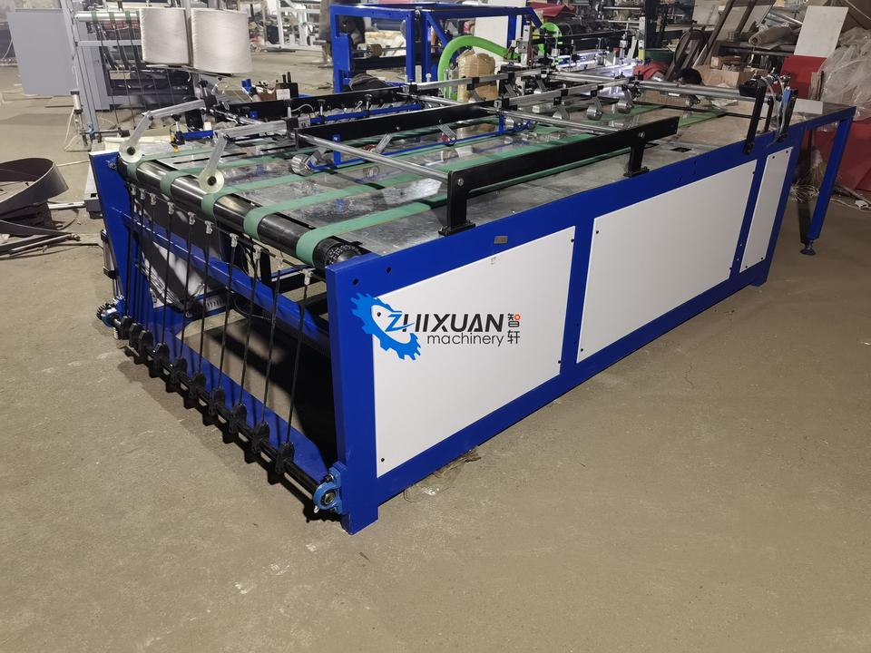 High Speed Auto Cutting & Sewing Machine for Woven Bag Sack Kraft Paper Cement Bag Maker Making Machine