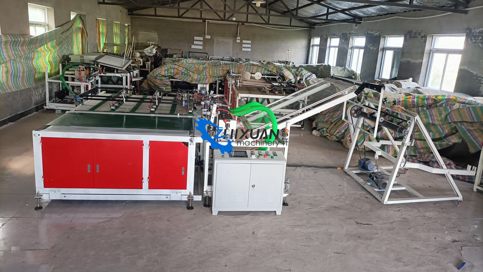 High Speed Auto Cutting & Sewing Machine for Woven Bag Sack Kraft Paper Cement Bag Maker Making Machine