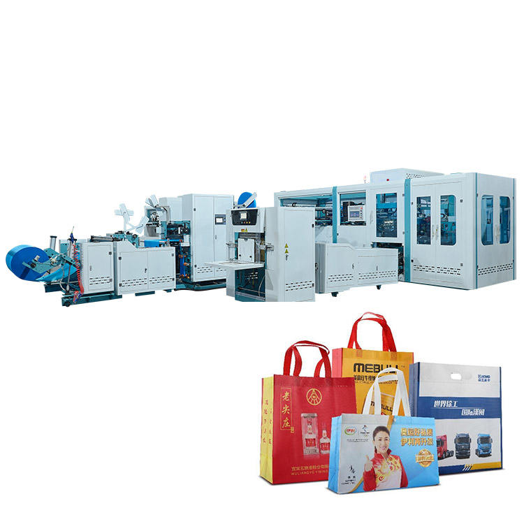Full Automatic High Speed A8 Non Woven Bag Making Machine Non Woven Bag Cutting Sewing Forming All in One Machine
