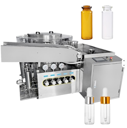 Automatic Ultrasonic Vial Washing Machine With PLC Control Touch Glass Bottle Cleaning and Drying Machine