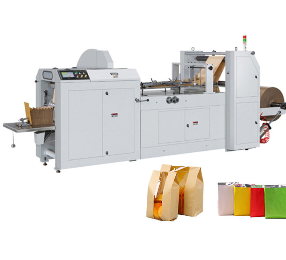 Auto Handle Attachment Paper Bag Making Machine Professional for Kraft Shopping/Gift/Food Bags Square Bottom PLC Core Components