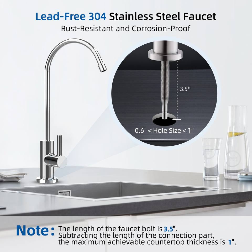 Alkaline RO Water Purifier Plastic Eco-Friendly 4-Stage Under-Sink Reverse Osmosis System No Power Needed for Household Hotel