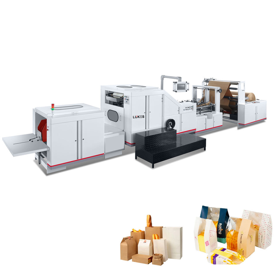 Industrial Used Square Bottom Automatic Kraft Khaki Paper Bags Making Machine