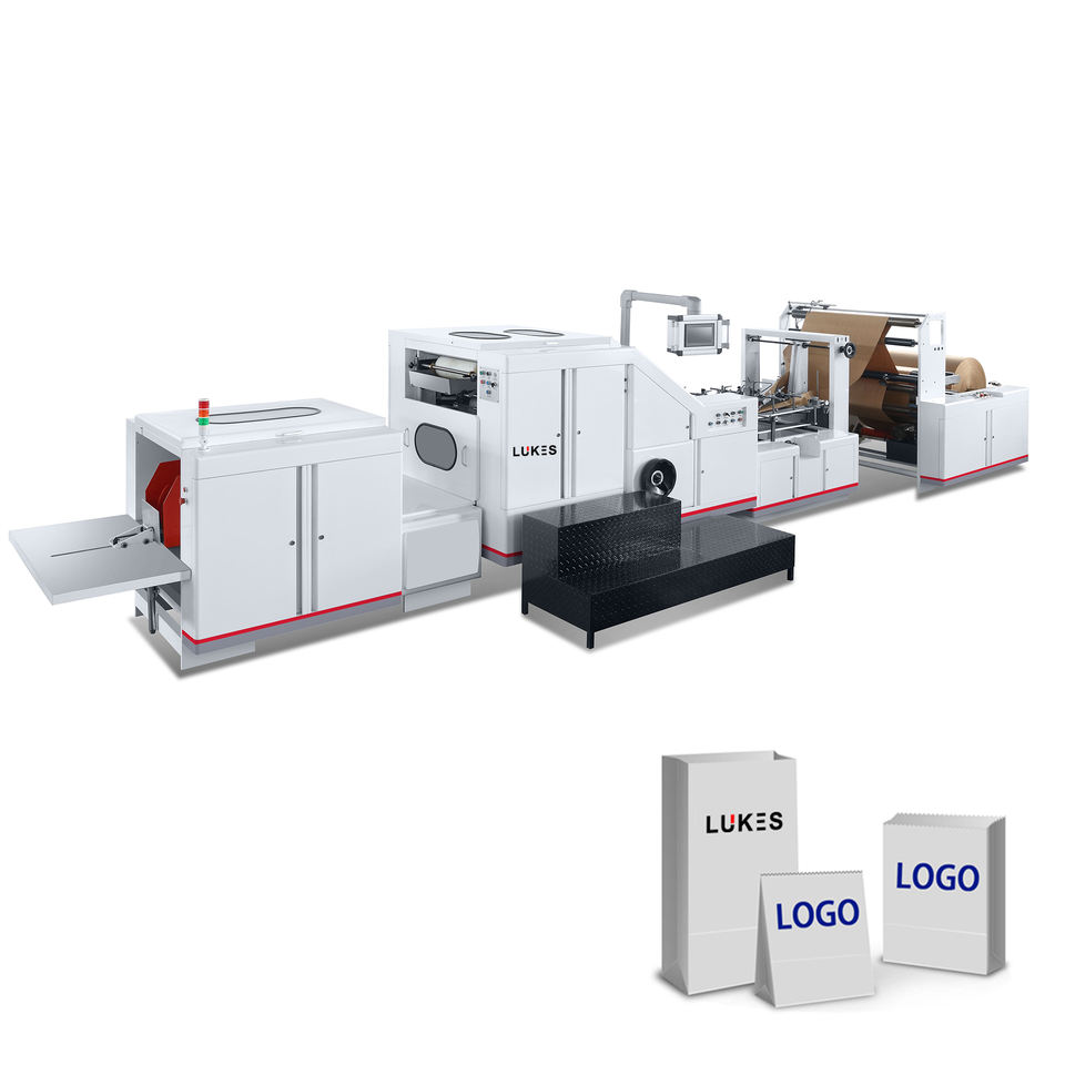 Industrial Used Square Bottom Automatic Kraft Khaki Paper Bags Making Machine