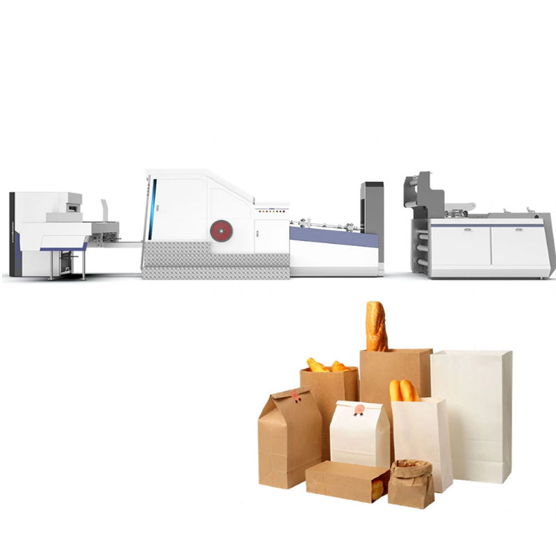 Industrial Used Square Bottom Automatic Kraft Khaki Paper Bags Making Machine