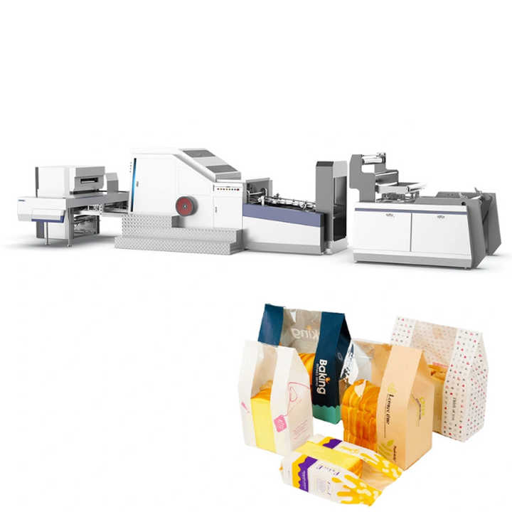 Industrial Used Square Bottom Automatic Kraft Khaki Paper Bags Making Machine