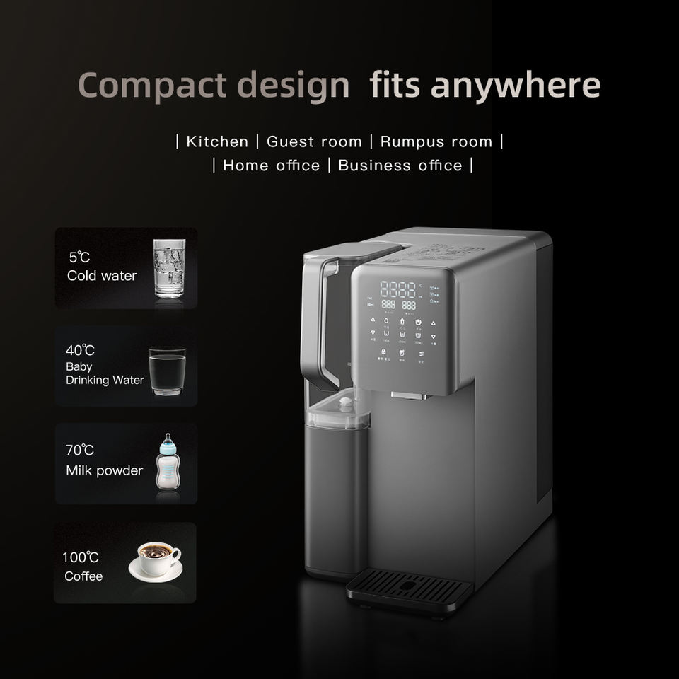 All-in-one Desktop Ro Reverse Osmosis Smart Touch Water Purifier Cold Instant Drinking Water Dispenser Installation-free