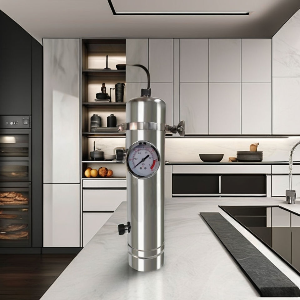 1000L Manual Powered Stainless Steel Vertical Under-sink Water Purifier Household & Industrial Ultrafiltration Filter