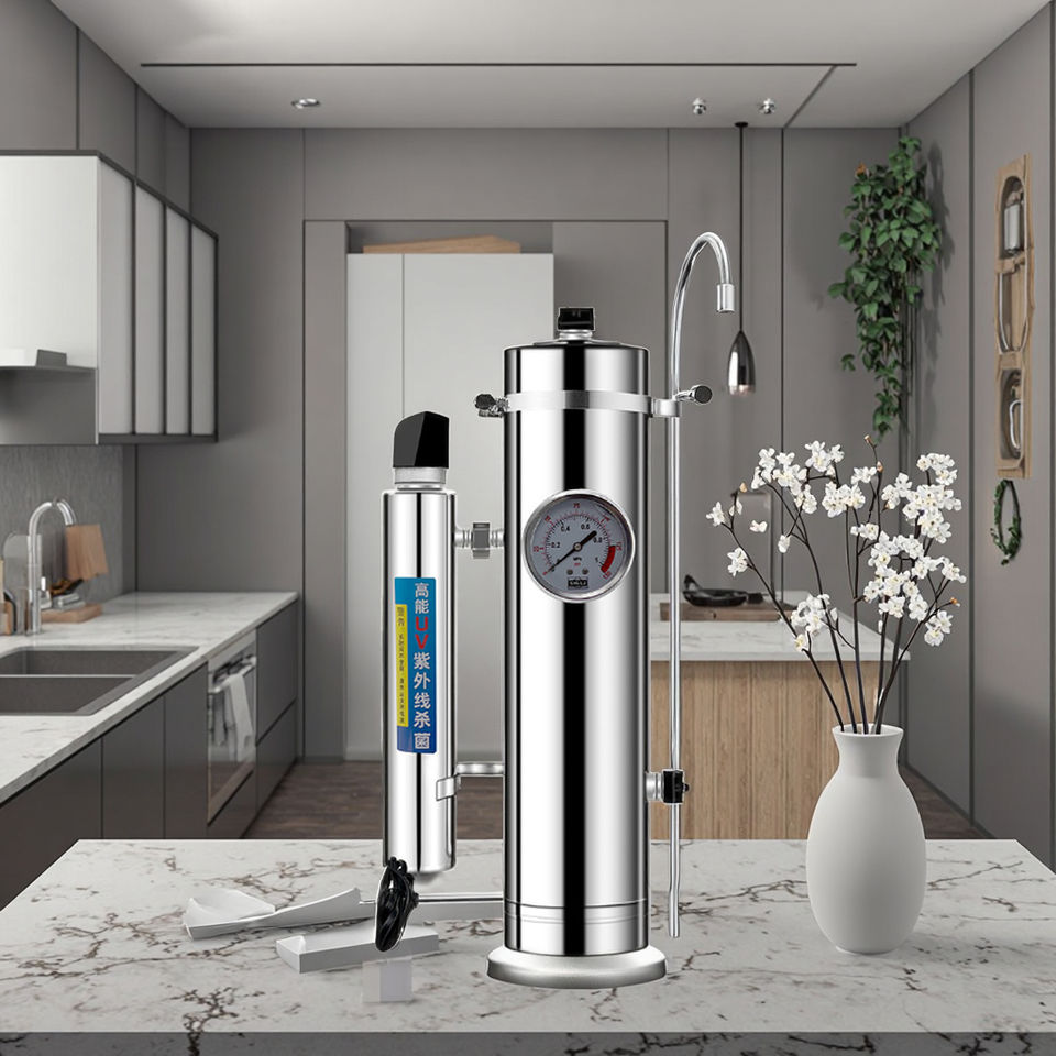 1000L Manual Powered Stainless Steel Vertical Under-sink Water Purifier Household & Industrial Ultrafiltration Filter