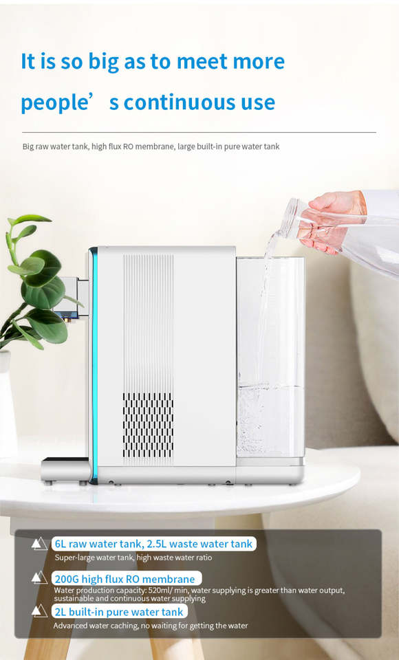 Customized Countertop 200GDP RO Purifier Water Dispenser