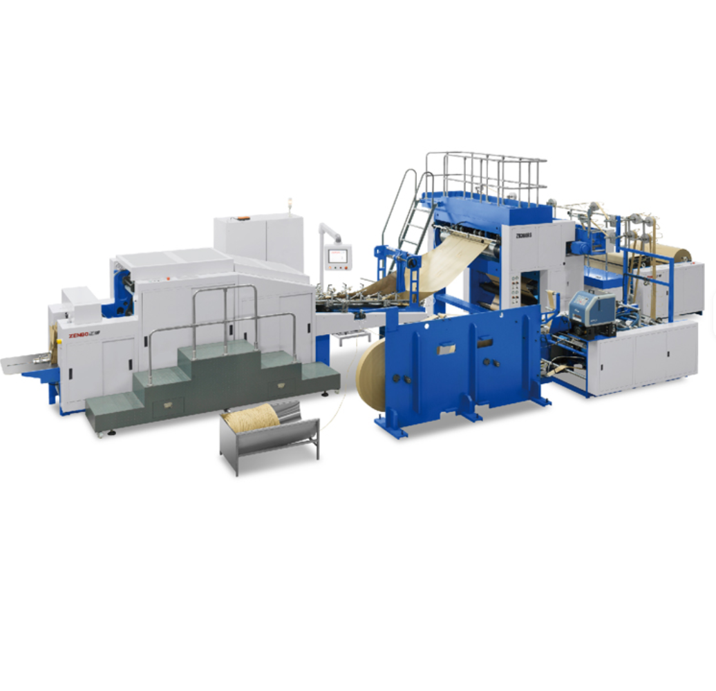 Fully Automatic Roll-feeding Paper Bag Making Machine Fit White or Brown Kraft Paper
