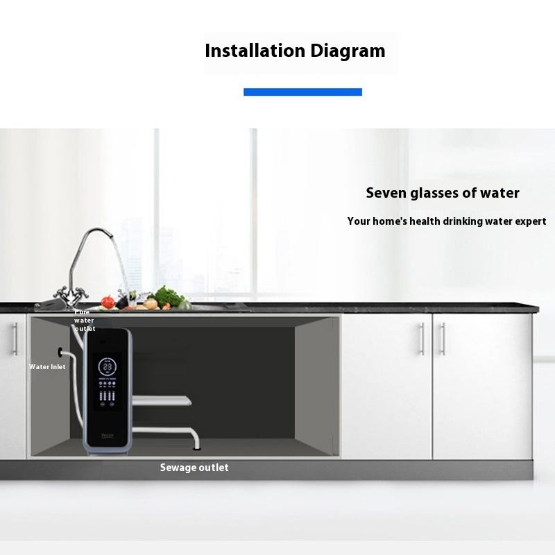 600G Large Flow Electric Drinking RO Reverse Osmosis Water Purifier Tankless Design for Household Kitchen