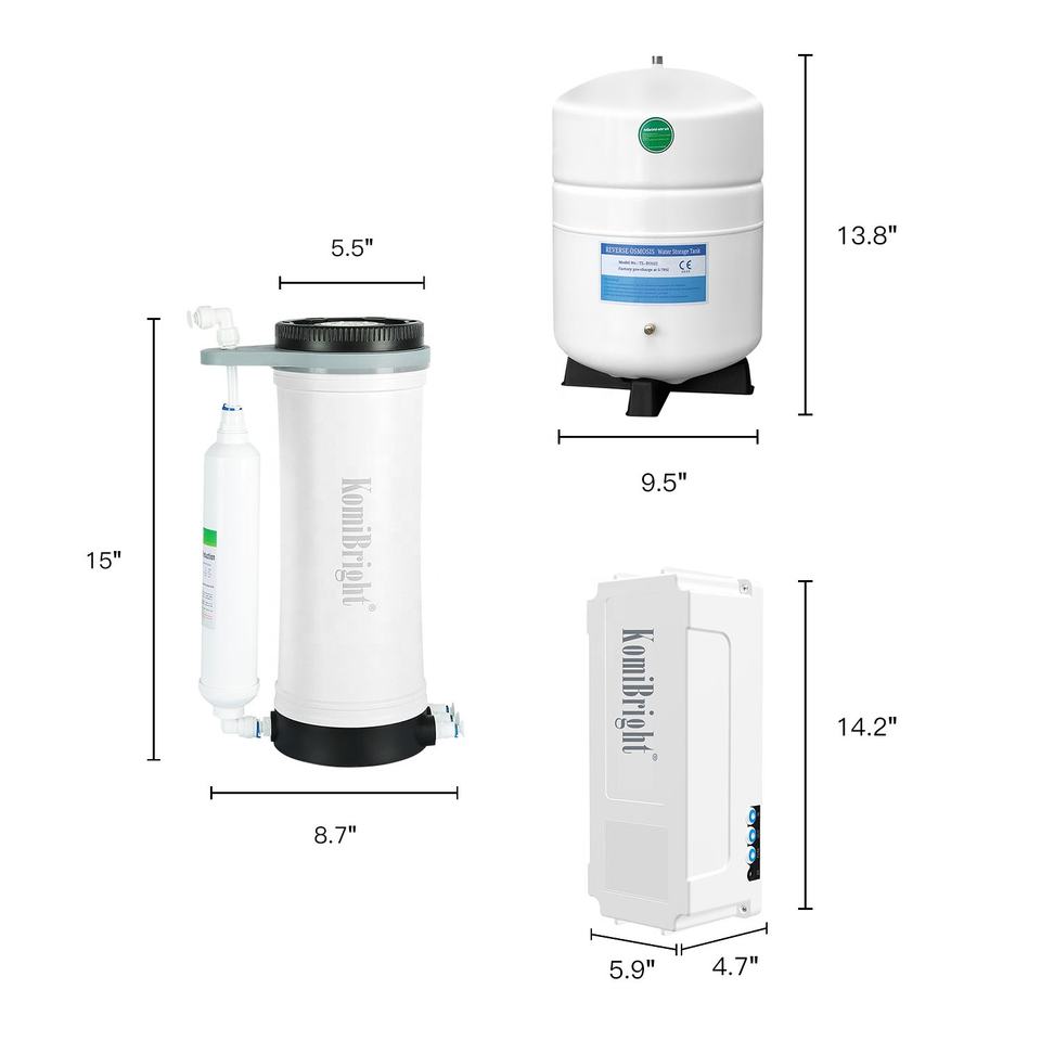 Manual Home Water Purifier Machine with Ro System Filter Self-Cleaning Function for Drinking Water