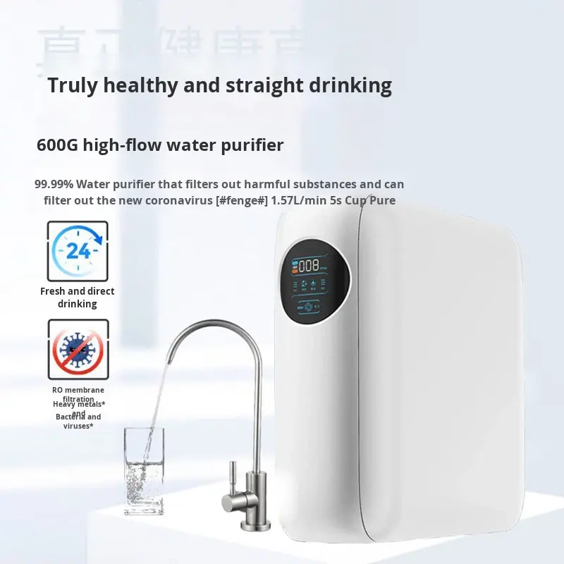 600 Gallon Household Kitchen Water Purifier RO Reverse Osmosis Drinking Residual Chlorine Virus Removal 2nd Level