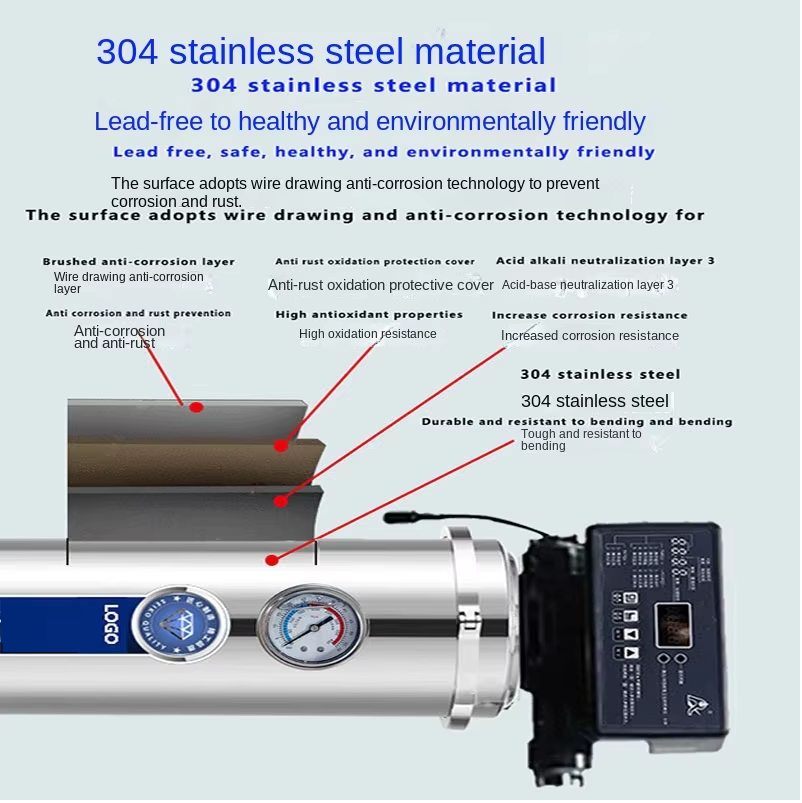 Large Flow 304 Stainless Steel Ultrafiltration Water Purifier Whole House Central Automatic Backwash Valve Head for Household