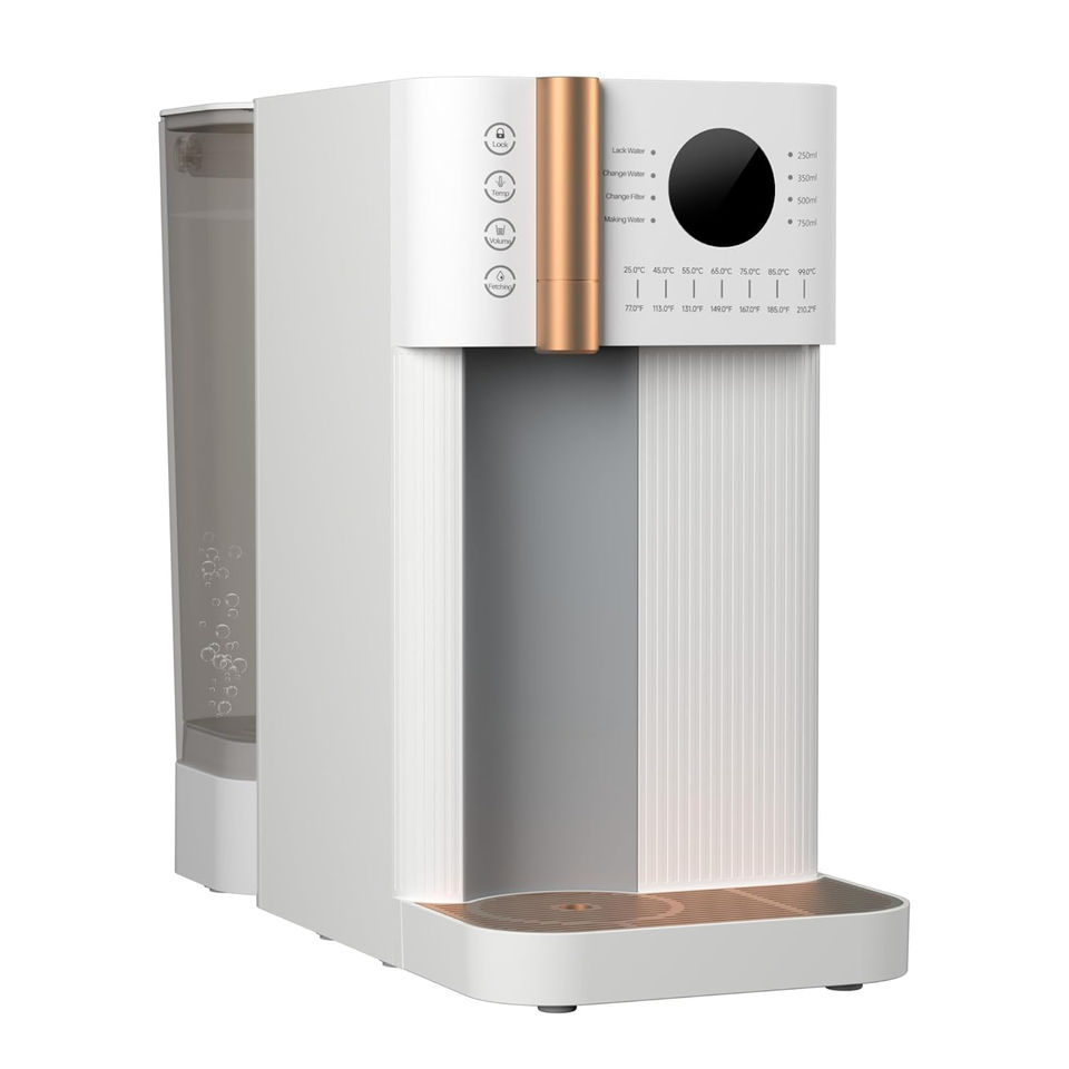 4-in-1 Reverse Osmosis Water Filter Countertop, Water Purifier System, RO Home Water Filter Dispenser and Cold