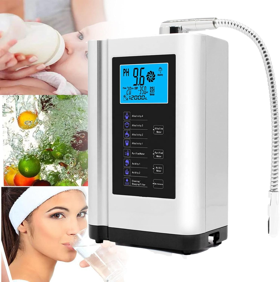 Alkaline Water Ionizer 3.8 Inches Touch Screen Acidic Water Purifier Water PH ORP Auto Cleaning