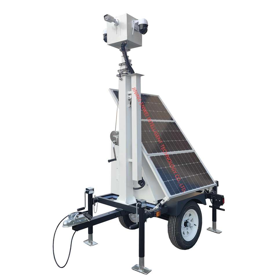 Small Solar Security Trailer for Live Events Monitoring