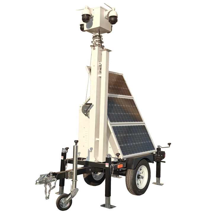 Small Solar Security Trailer for Live Events Monitoring