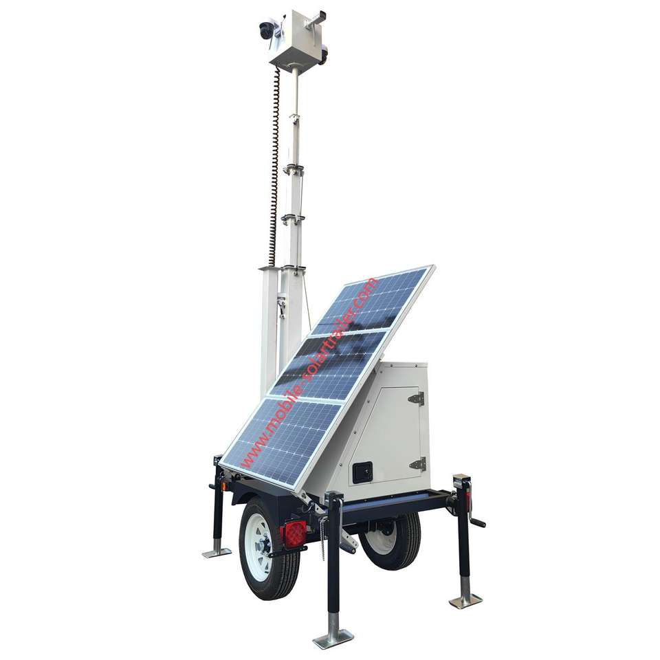 Small Solar Security Trailer for Live Events Monitoring
