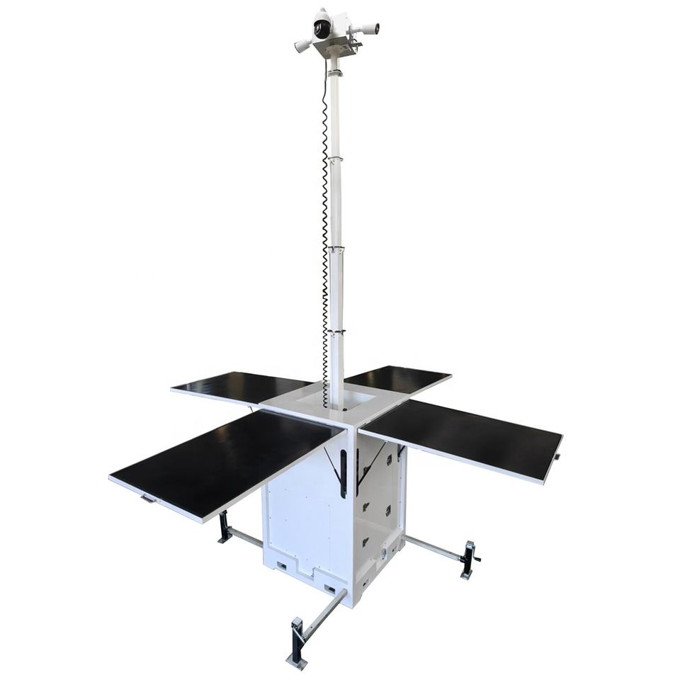 Cube Solar Power Mobile Security Camera Tower for Oilfield Monitoring