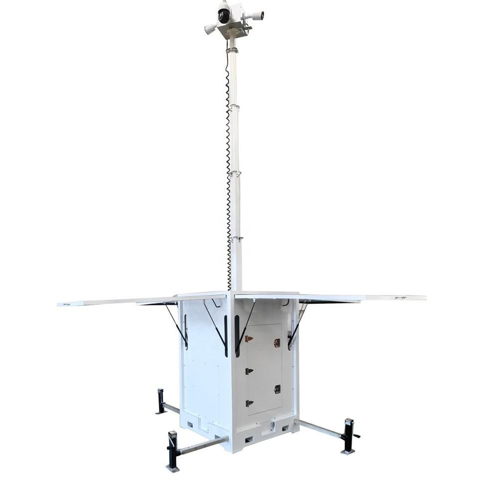 Cube Solar Power Mobile Security Camera Tower for Oilfield Monitoring