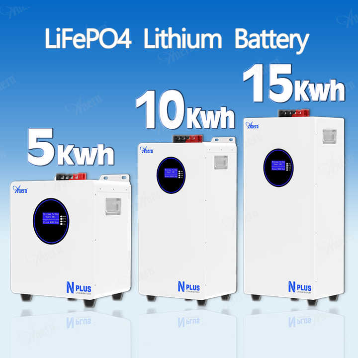 Anern 51.2v 300ah Lifepo4 Lithium Battery 15kwh 10kwh Wall Mounted Battery Home Energy Storage Battery for Solar System